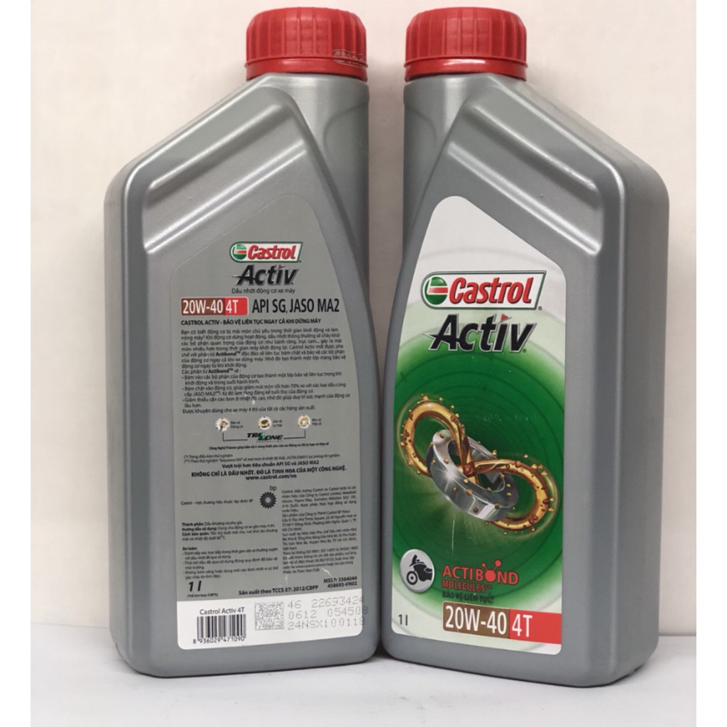 CASTROL ACTIV 20W40 4T Nhớt xe máy 1L