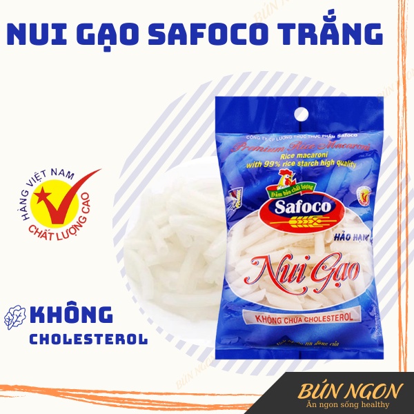 Nui Gạo Trắng Ống/Xoắn Safoco Ăn Kiêng Giảm Cân Mì Ý Bún Ngon 200G