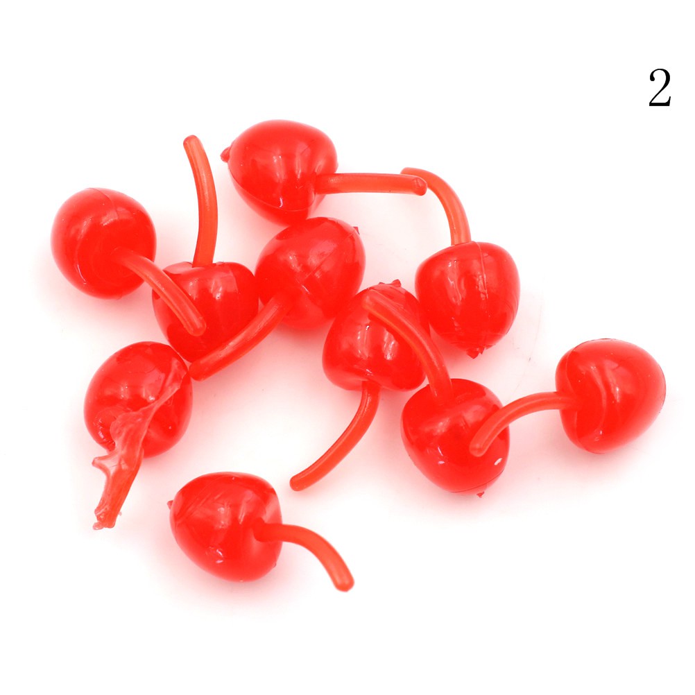 Quả cherry giả bằng nhựa PVC mini trang trí xinh xắn