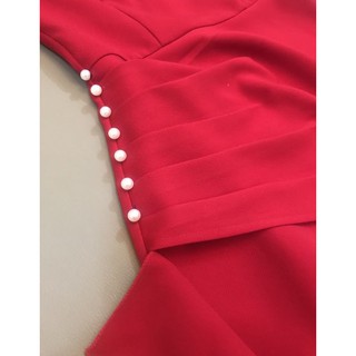 Đầm Topshop đỏ nhún eo