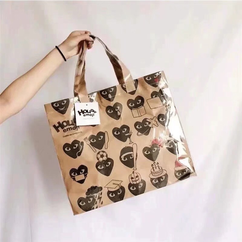 Túi du lịch ❤FREE SHIP❤Túi xách cỡ lớn CDG Túi Mua Sắm PVC Unisex