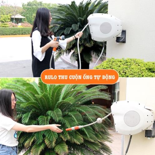 Vòi tưới cây, vòi rửa xe Lionking 15 MÉT. Rulo cuộn ống tự động