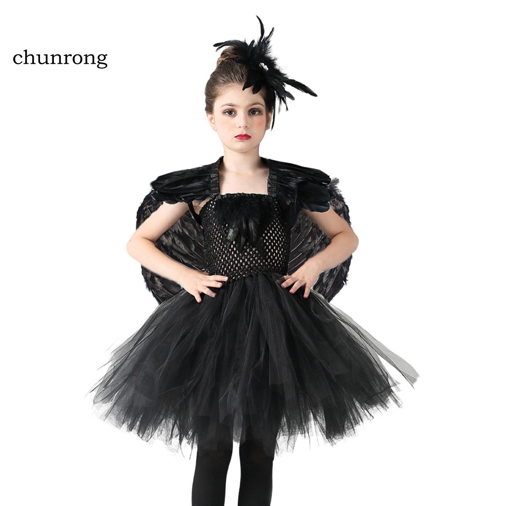 Đầm Công Chúa Không Tay Hóa Trang Halloween Dành Cho Bé Gái