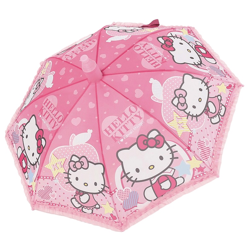 Hàng Có Sẵn|Mùa Mưa|Dù Che Nắng Tự Động Hình Hello kitty Dễ Thương Cho Bé Gái