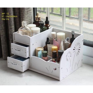 Kệ mỹ phẩm con bướm ngăn kéo tai mica