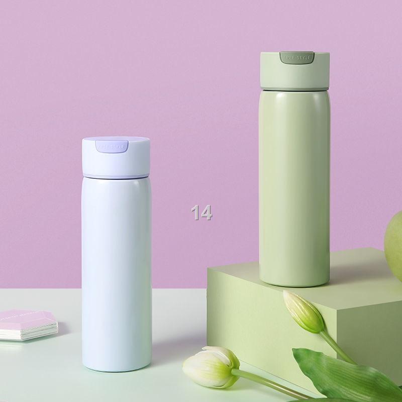Cốc cách nhiệt nữ sinh phiên bản hàn quốc xu hướng đơn giản dễ thương đựng nước inox 304 di động trà
