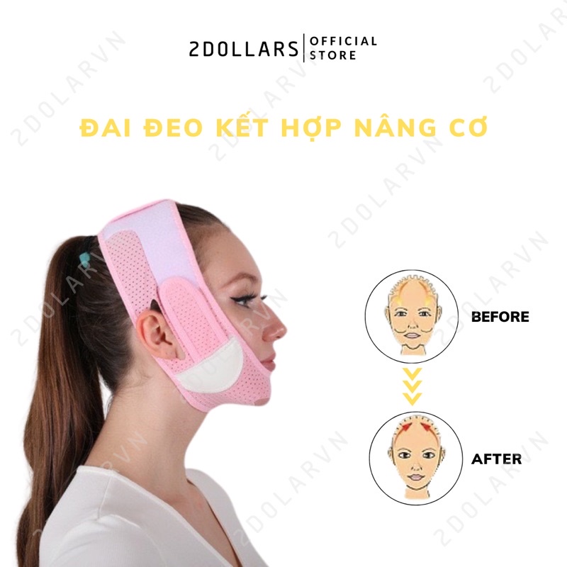 Đai Đeo Kết Hợp Mặt Nạ V Line Nâng Cơ Mặt Thon Gọn Hàm