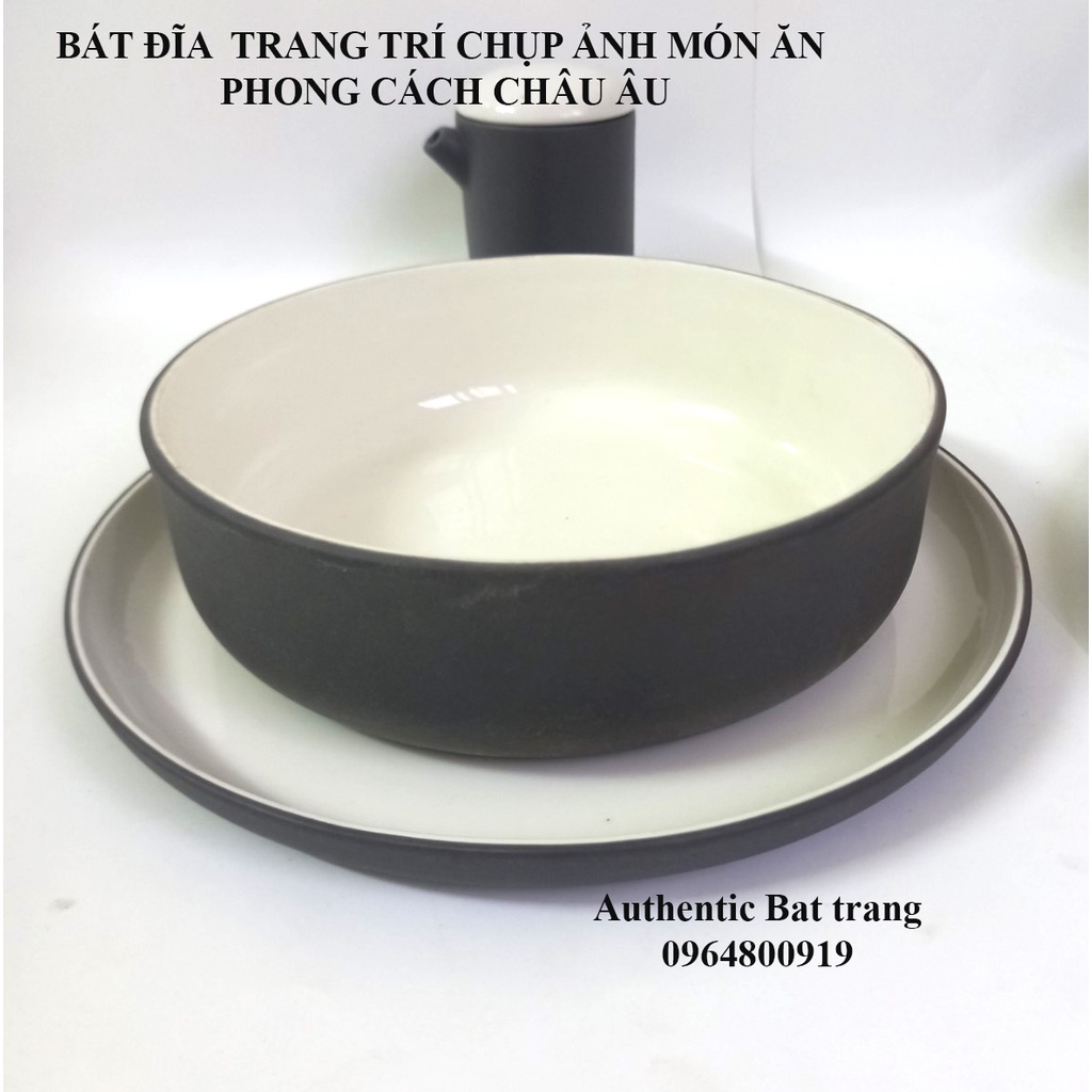 Bộ bát, đĩa chụp ảnh sản phẩm, trang trí món ăn TUYỆT ĐẸP - Phong cách đẳng cấp Châu Âu - Gốm sứ Authentic Bát tràng