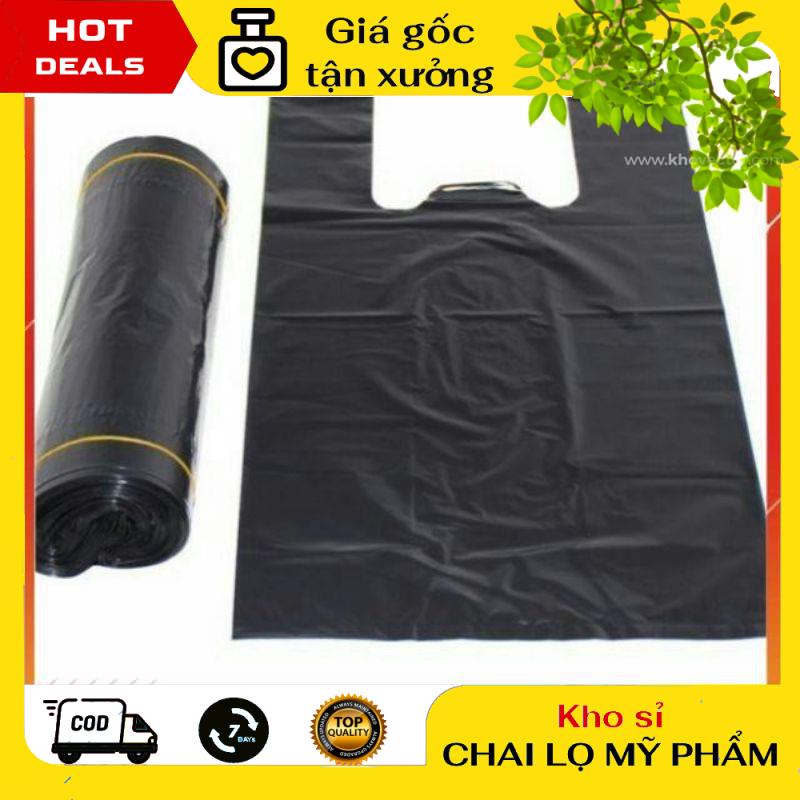Túi nilong đen hai quai Đen / túi bọc xốp, đóng hàng, đựng rác , phụ kiện du lịch