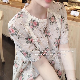 ÁO HOA VOAN ĐẸP SIÊU CẤP