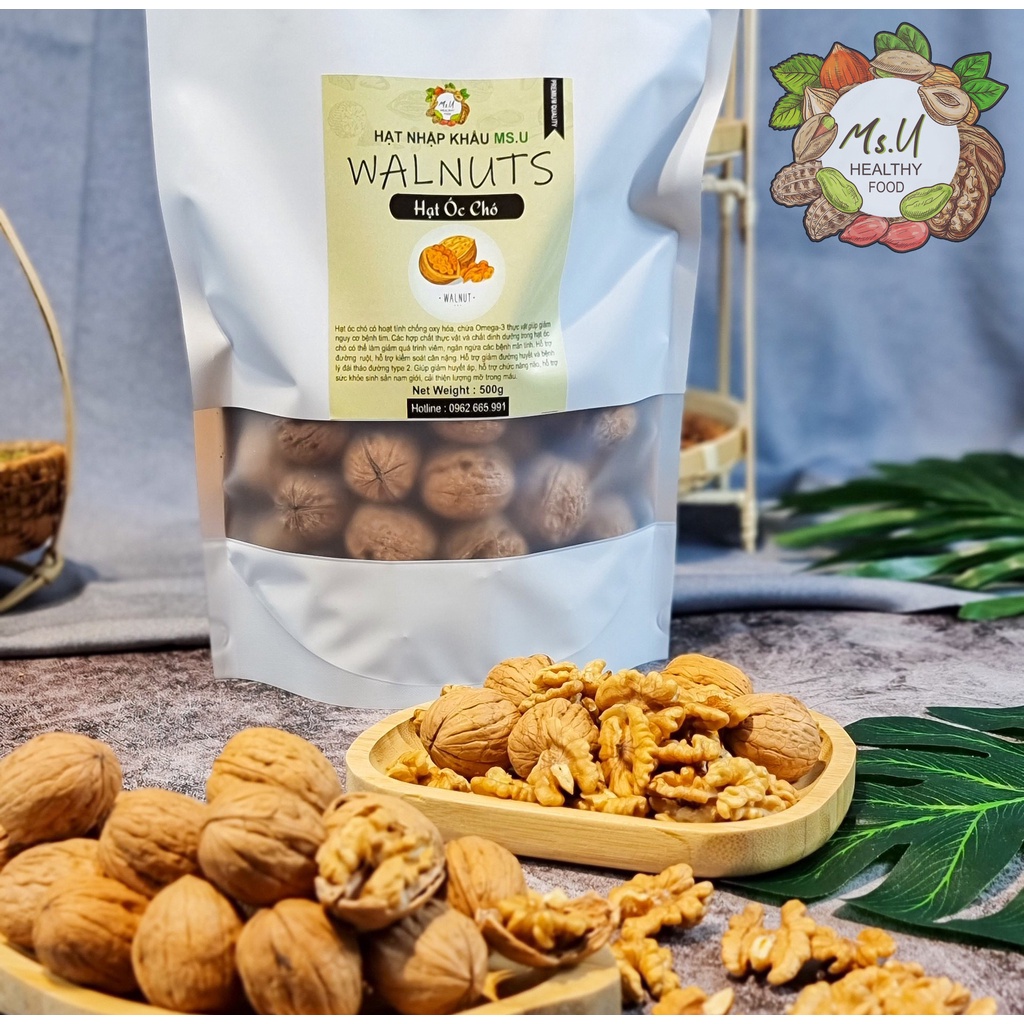 Hạt Óc Chó Vàng Chưa Tách Vỏ Ms. U Nhập Khẩu Mỹ - Quả Óc Chó Vàng Còn Nguyên Vỏ - Không Sợ Hôi Dầu