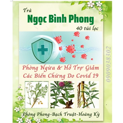 (sp Mới) TRÀ NGỌC BÌNH PHONG - Giảm các biến chứng hậu Co.v.id - 40 túi lọc