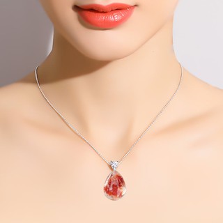 Mặt dây chuyền đá thạch anh màu đỏ tự nhiên