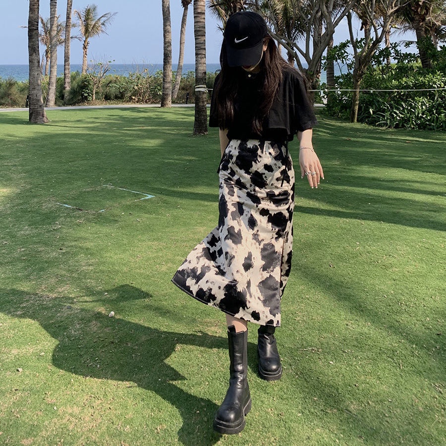 Chân Váy Maxi Nhuộm Màu Lưng Cao Xẻ Tà Bên Hông | BigBuy360 - bigbuy360.vn