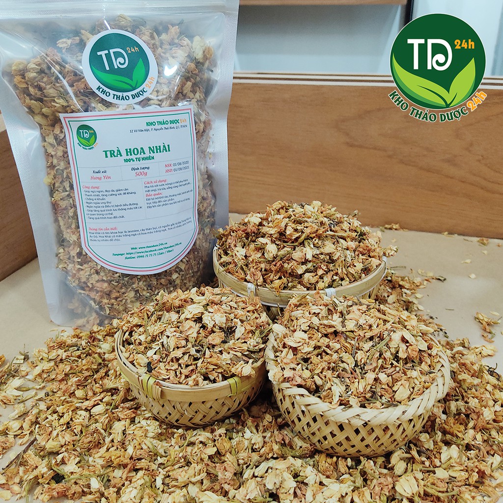 [1kg] Trà hoa nhài Hưng Yên, hàng loại 1, cực đẹp, dùng pha trà, giúp an thần, ngủ ngon, đẹp da | Kho thảo dược 24h