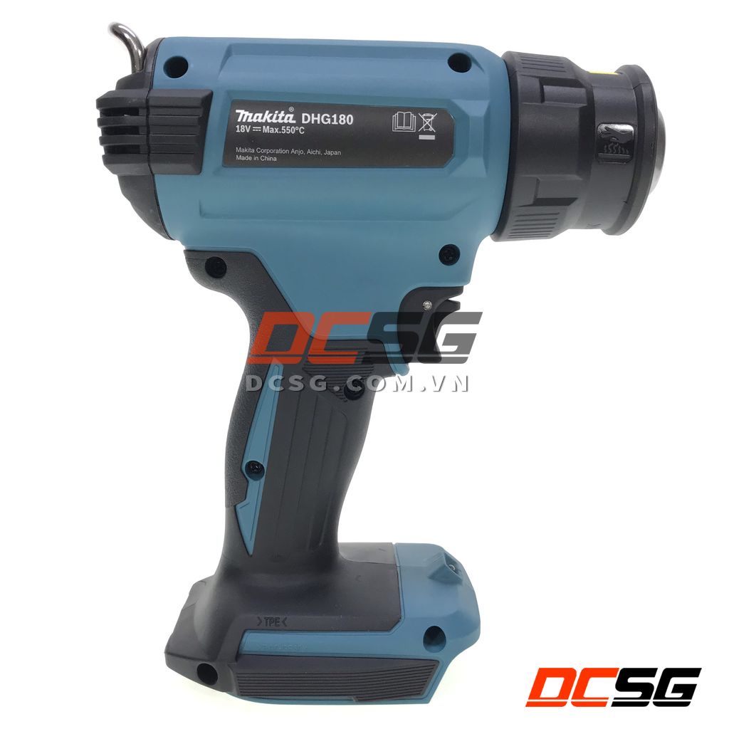 Máy thổi nóng 550℃ dùng Pin 18V Makita DHG180ZK (thân máy) | DCSG