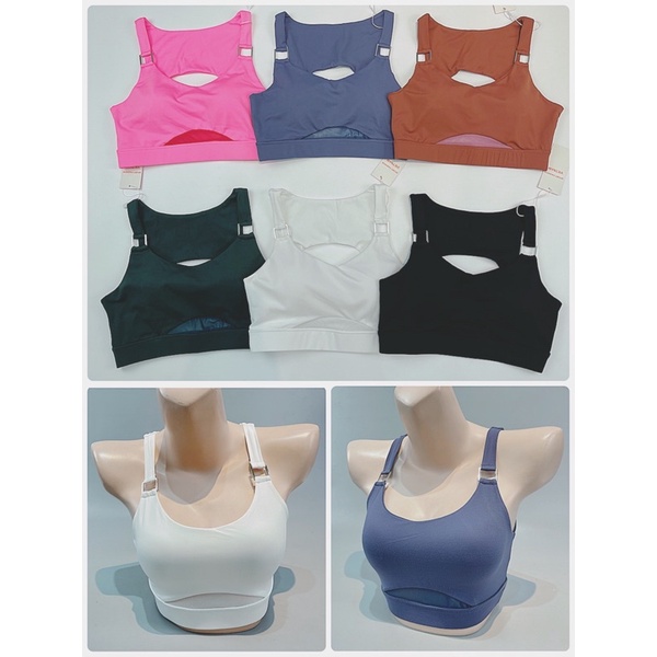 [Chất Đẹp] Áo Bra Tập Gym Khoen Sắt Vuông Sang Trọng