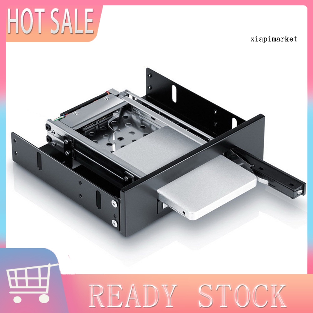 LOP_Internal Dual Bay 2.5inch SATA SSD HDD Hard Drive Enclosure Tray Mobile Rack