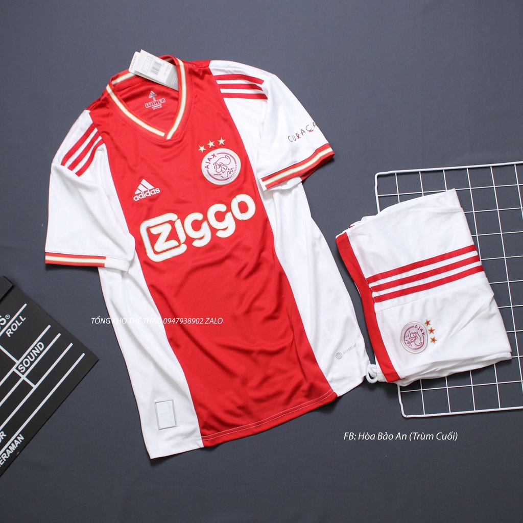 Bộ Quần Áo Đá Banh  CLB Ajax Amsterdam Sân nhà / Quần Áo Bóng Đá AJAX màu đỏ cao cấp 2022/23 phom 43-90kg