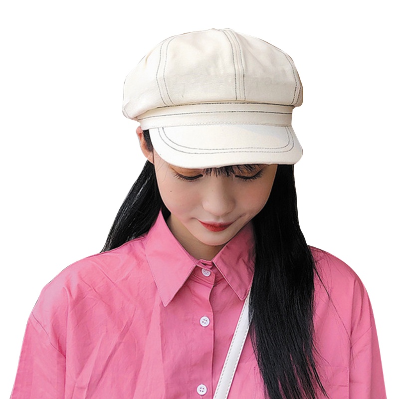 Mũ Beret Cotton Màu Sắc Đơn Giản Cổ Điển Thời Trang Xuân Thu Cho Nữ