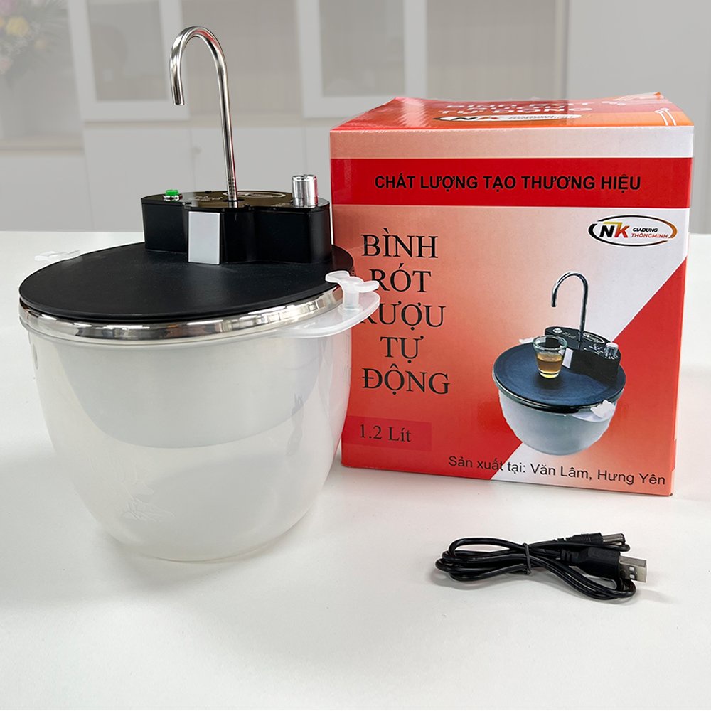 Máy Rót Rượu Tự Động ZoZo - Bình Rót Rượu Cảm Ứng Tự Động Thông Minh