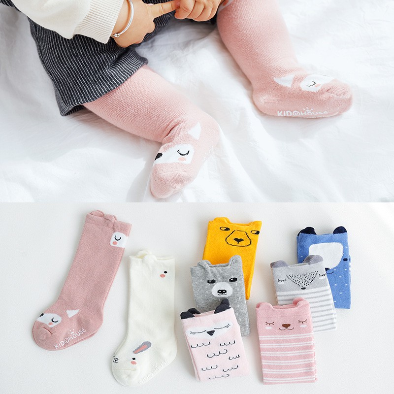 Dễ Thương Vớ Cotton Chống Trượt In Họa Tiết Hoạt Hình Đáng Yêu Thời Trang Cho Bé Sơ Sinh