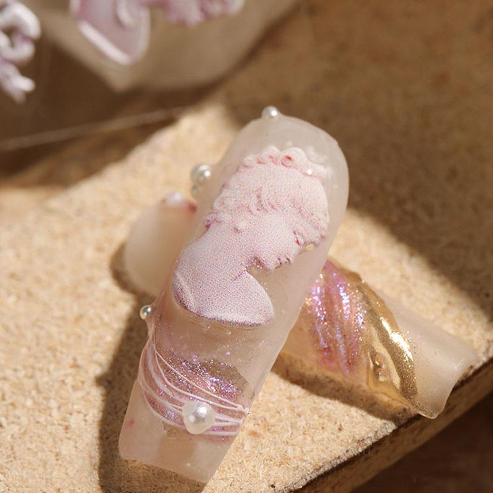 OCEANMAP Miếng Dán Trang Trí Móng Tay 3D Phong Cách Châu Âu Cổ Điển