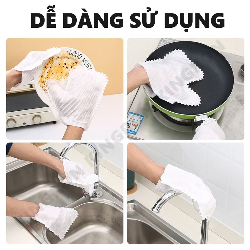 Khăn chuyên dụng cao cấp làm từ vải sử dụng trên mọi bề mặt ⭐Khăn lau bếp đa năng siêu thấm nước KINGRON