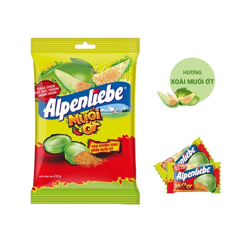 KẸO  alpenliebe xoài non muối ớt  77 viên 223g