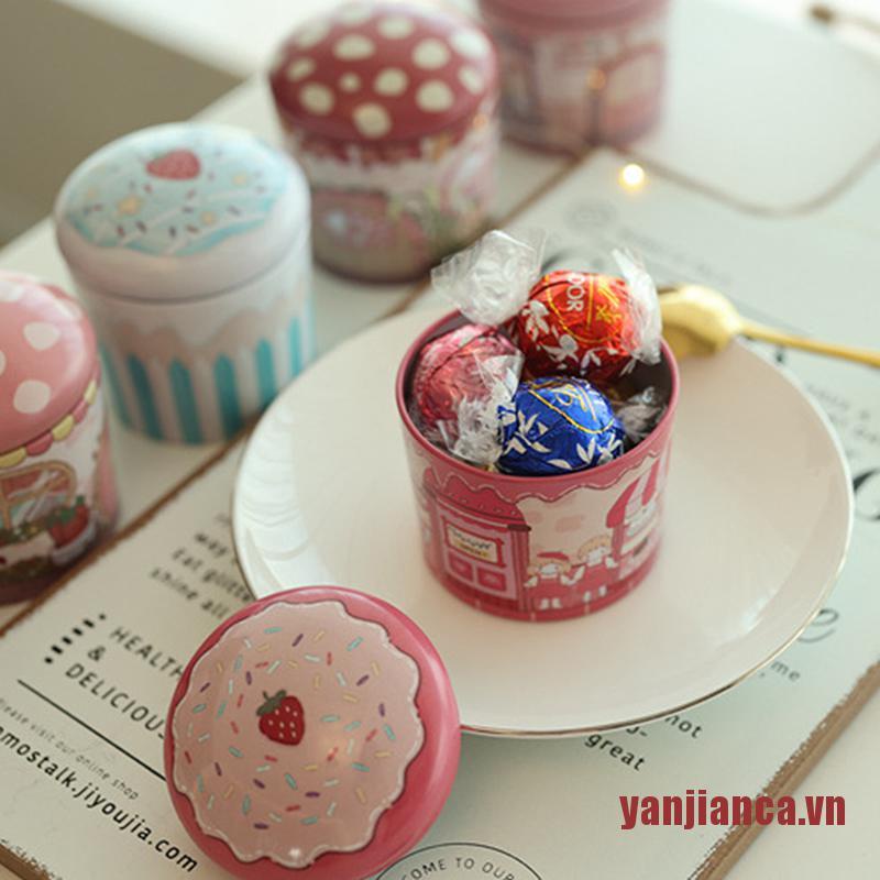 Yanca Hộp Thiếc Nhỏ Đựng Bánh Kẹo Hình Trống Cho Đám Cưới