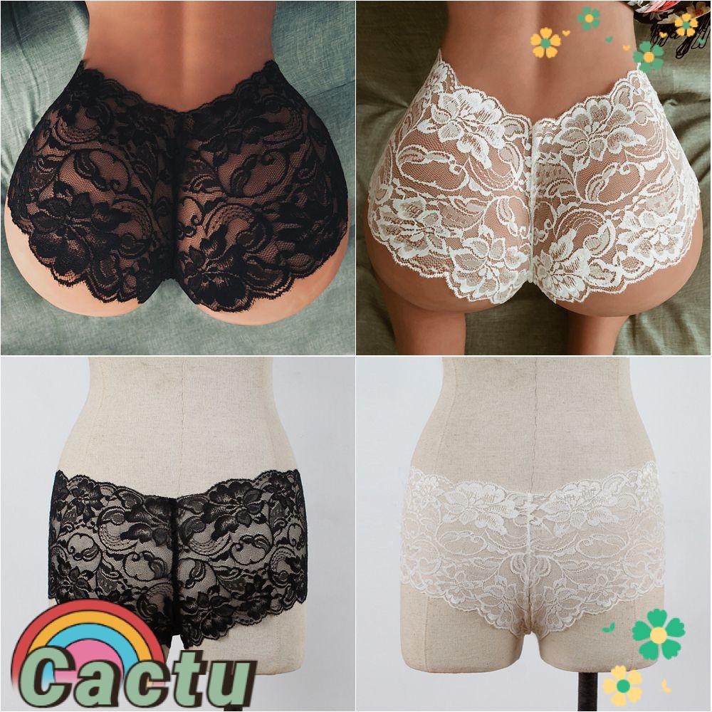 Quần Lót Lưng Cao Phối Ren Hoa Thoáng Khí Quyến Rũ Cho Nữ
