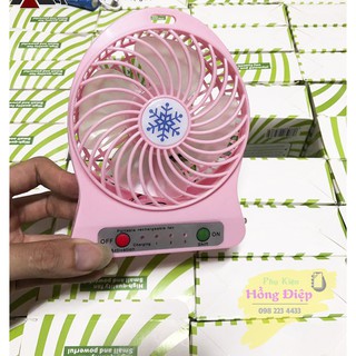 Quạt mini 3 Tốc Độ Để Bàn Có Đèn