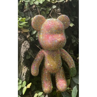 Gấu Bearbrick đã đính đá thủ công size 23cm