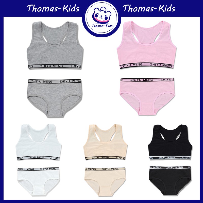 Bộ đồ lót cotton mềm mại cho bé gái 8-14 tuổi [B218]