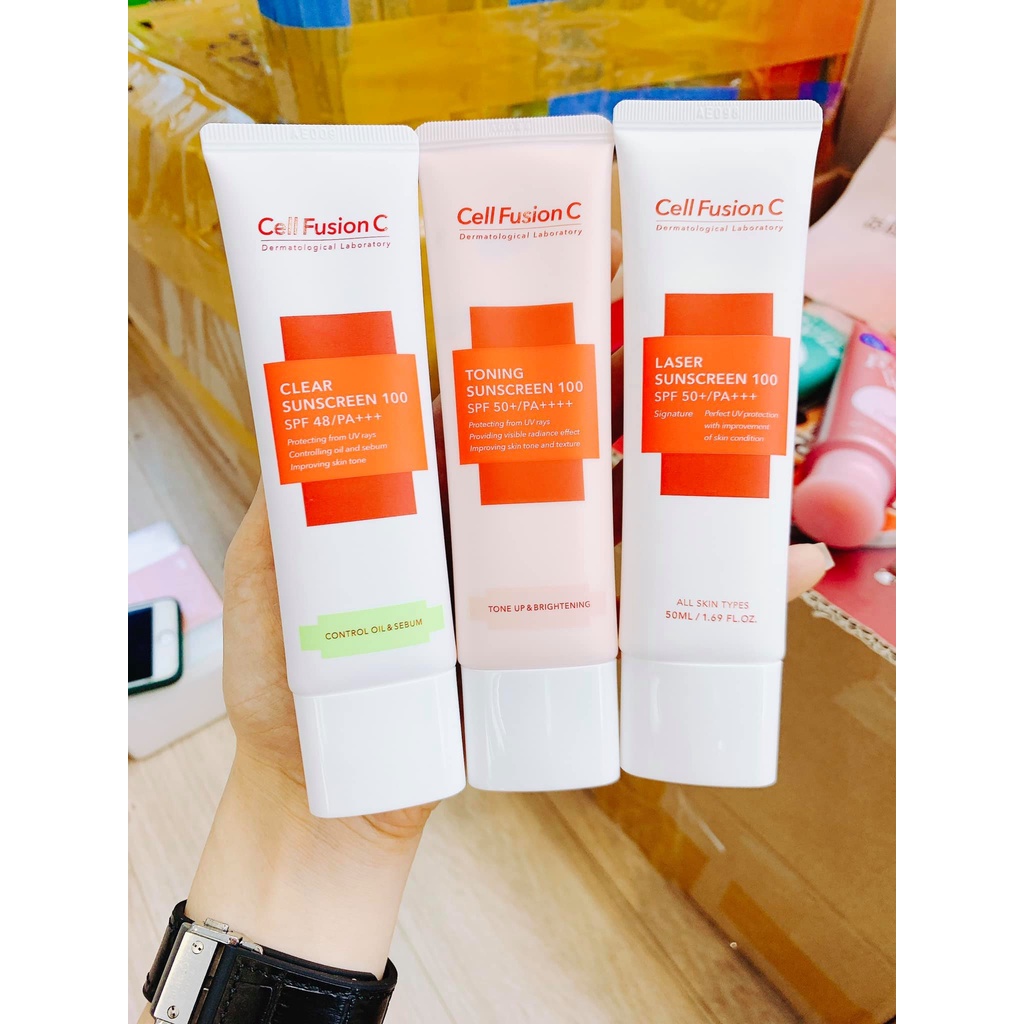 Kem chống nắng Cell Fusion C Laser - Clear - Toning Sunscreen 100 SPF50+/PA+++