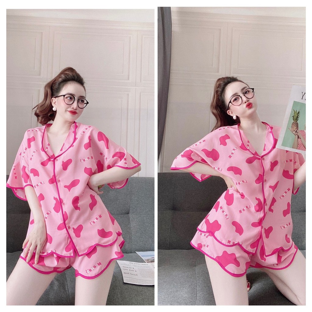 Đồ Ngủ Lụa Bigsize Pijama Nữ, Đồ Bộ Mặc Nhà  Nữ , Chất Lụa 100D Cao Cấp, fom dưới 70kg - ẢNH CHỤP THẬT