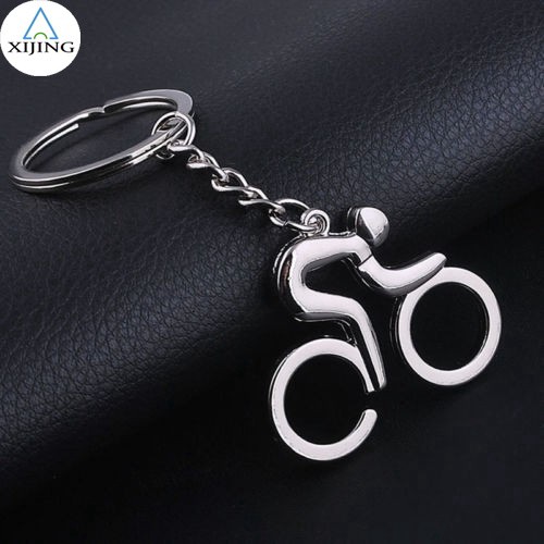 Móc Khóa Vintage Người Đi Xe Đạp - Móc Chìa Khóa Kim Loại Phong Cách Cổ Điển Duashop