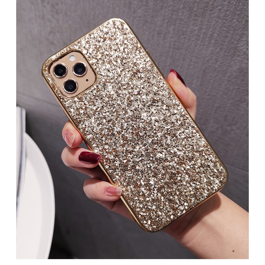 Ốp Điện Thoại Mềm Đính Sequin Lấp Lánh Cho iphone 12 pro max 13 11 x xr xs max