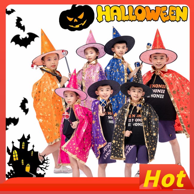 Set Đồ 2 Món Hóa Trang Phù Thủy Cho Bé Dịp Halloween