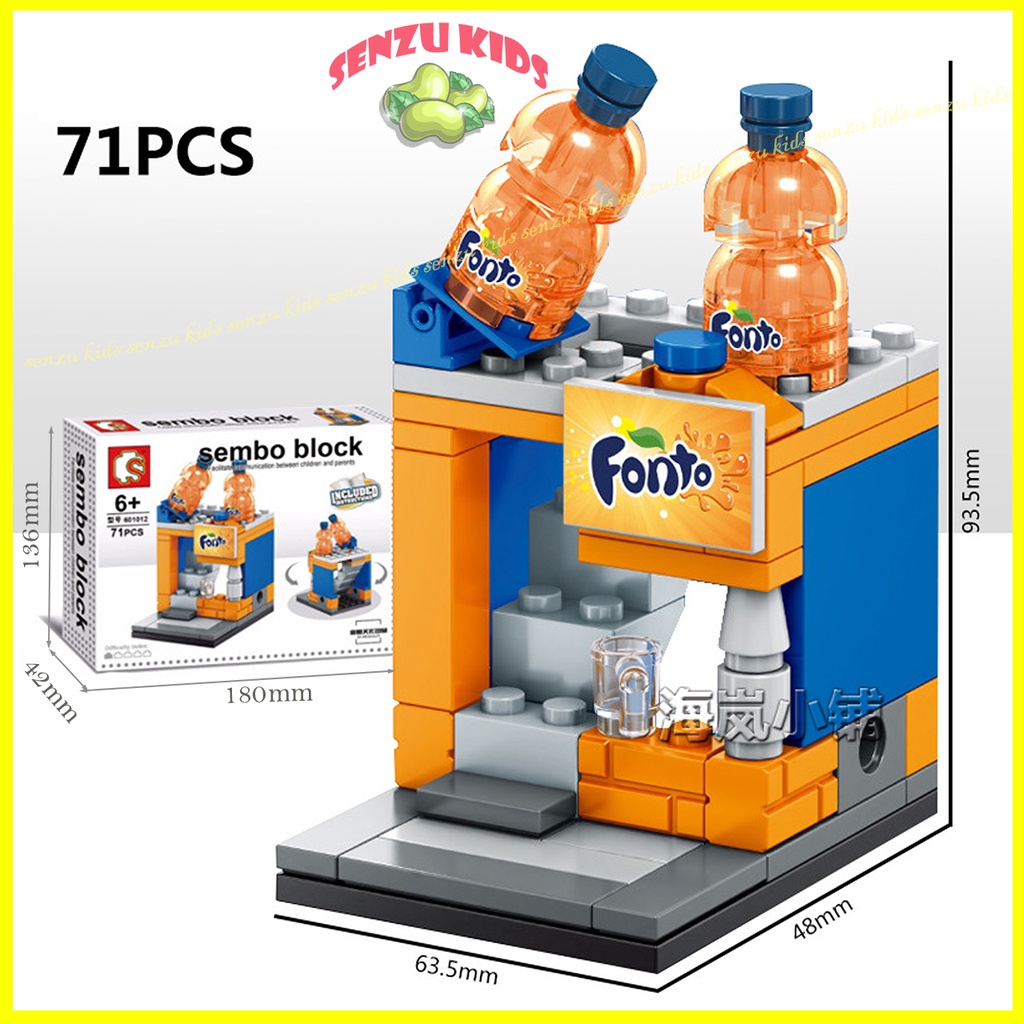 Đồ chơi xếp hình lego toà nhà SENZUKIDS lắp ráp mô hình cửa hàng nổi tiếng loại nhỏ