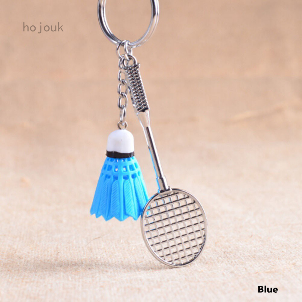 Hojouk Móc khóa cây vợt quả cầu lông sáng tạo