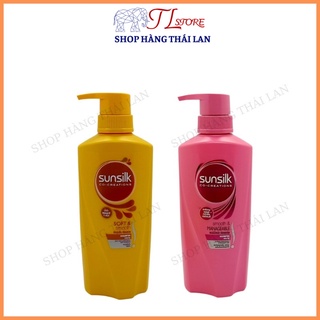Dầu Gội Sunsilk Thái Lan Màu Vàng Màu Hồng Dầu Gội Mềm Mượt Vào Nếp, Suôn Mượt Óng Ả Chai 450ml