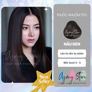 Thuốc Nhuộm Tóc NÂU ĐEN  Tự Nhiên - Lên Từ Mọi Nền Tóc - HẠ NỀN Tóc Tẩy, Tóc Đỏ không cần bóc đen