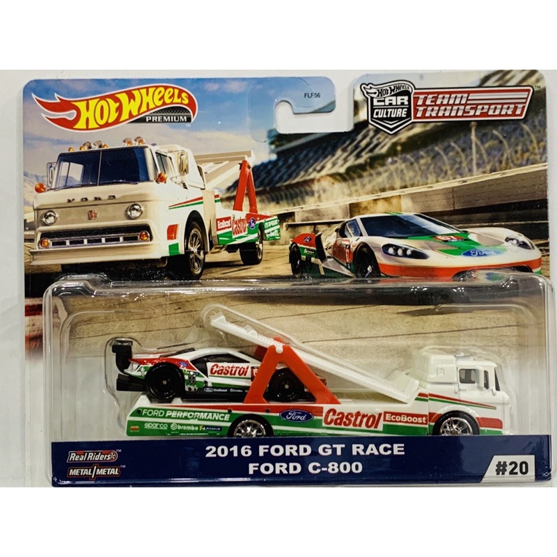 Hobby Store xe mô hình Hot wheels Team Transport 2016 Ford GT Race Ford C-800
