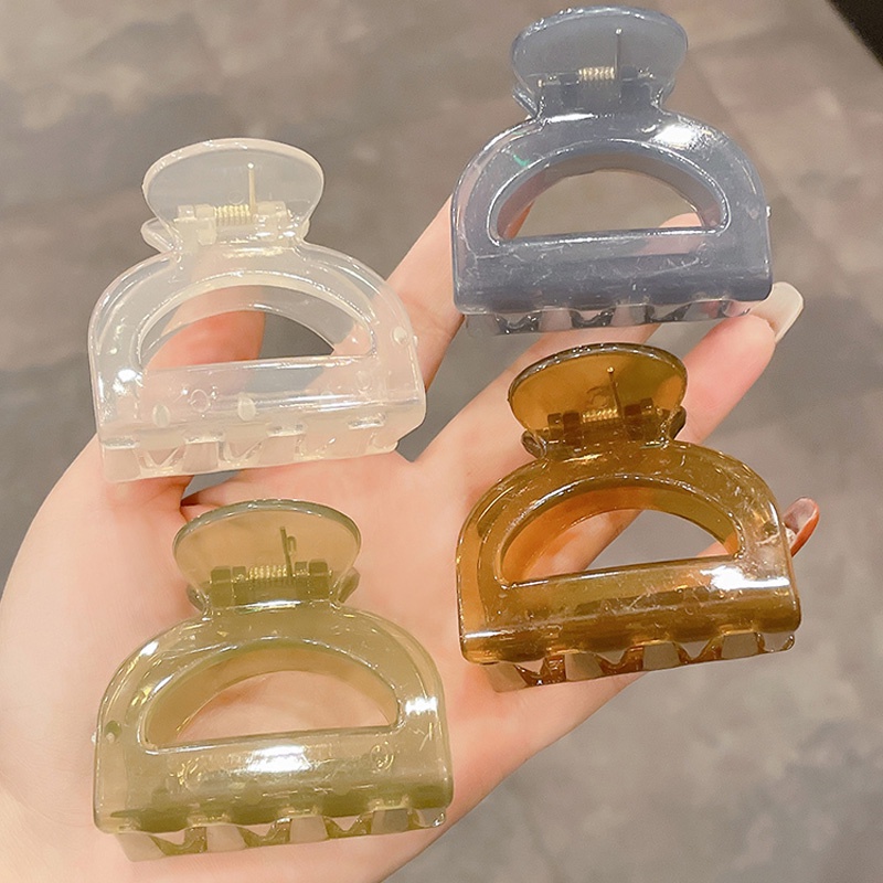 Kẹp Tóc Bằng Nhựa Acrylic Trong Suốt Phong Cách Hàn Quốc Tinh Tế