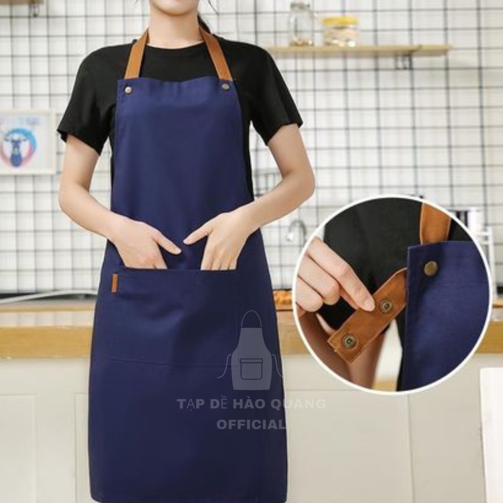 Tạp Dề cao cấp HÀO QUANG cho nhân viên pha chế , nhân viên phục vụ ,đầu bếp  dáng dài màu xanh than