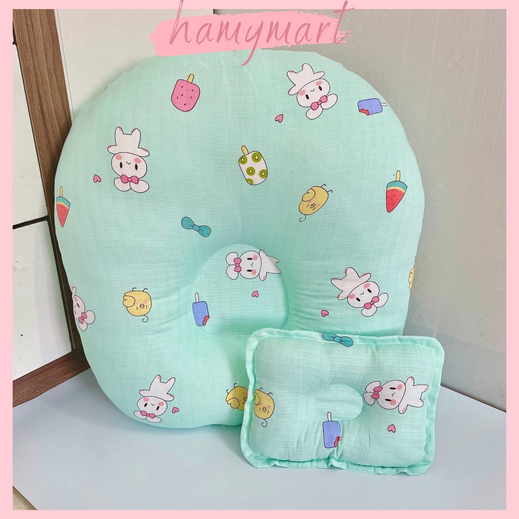 Gối chống trào ngược vải xô sợi tre organic cao cấp (Ảnh Thật)