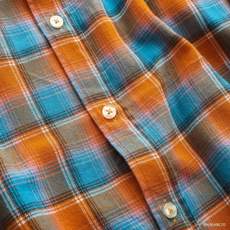 Áo sơmi nam dạ tay ngắn caro cam12021 | BigBuy360 - bigbuy360.vn