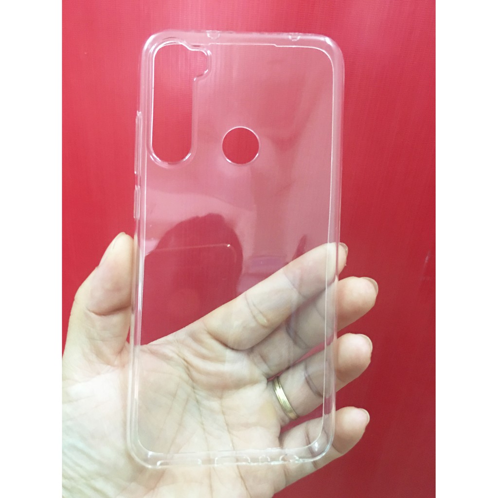 Ốp silicon Xiaomi Redmi Note 8 trắng trong