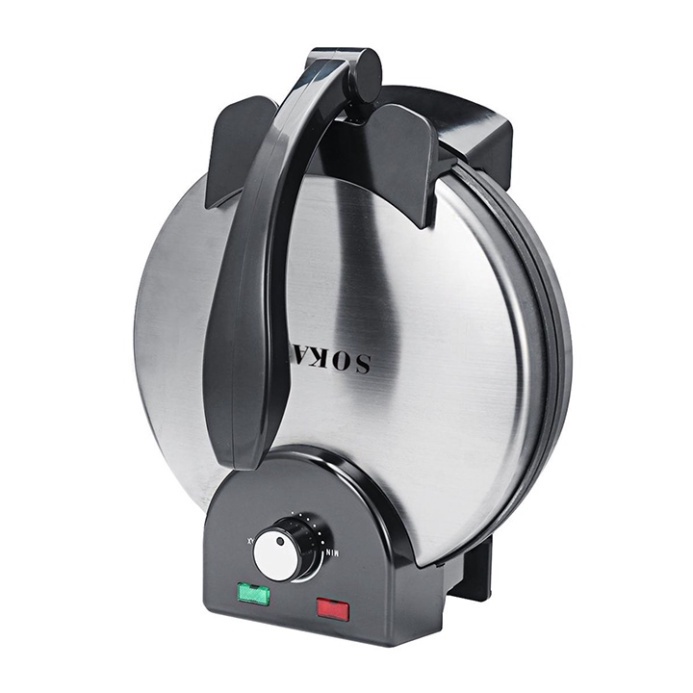 Máy làm bánh tráng, vỏ kem ốc quế dạng khuôn trơn chống dính, công suất 2000W
